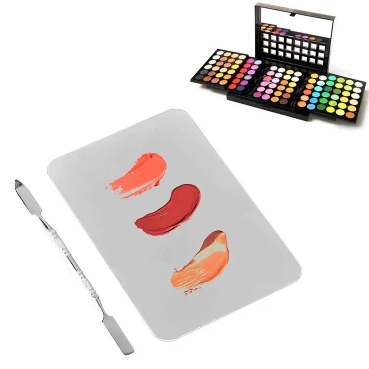 Paleta Quadrada de Aço Inoxidável para Maquilhagem Tamanho S, 115*75mm