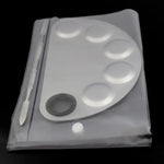 Paleta Semicircular de Aço Inoxidável para Maquilhagem 156x100mm, 156*100mm