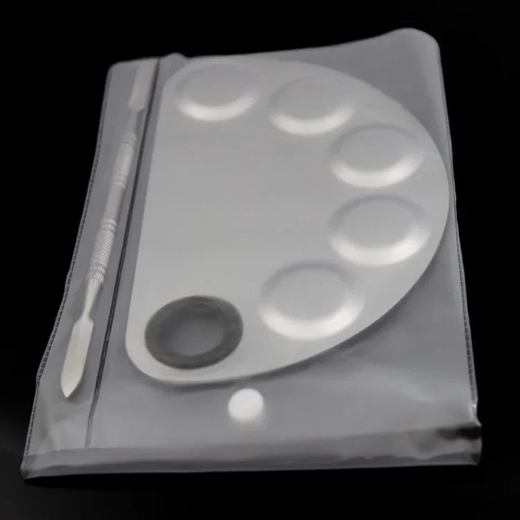 Paleta Semicircular de Aço Inoxidável para Maquilhagem 156x100mm, 156*100mm