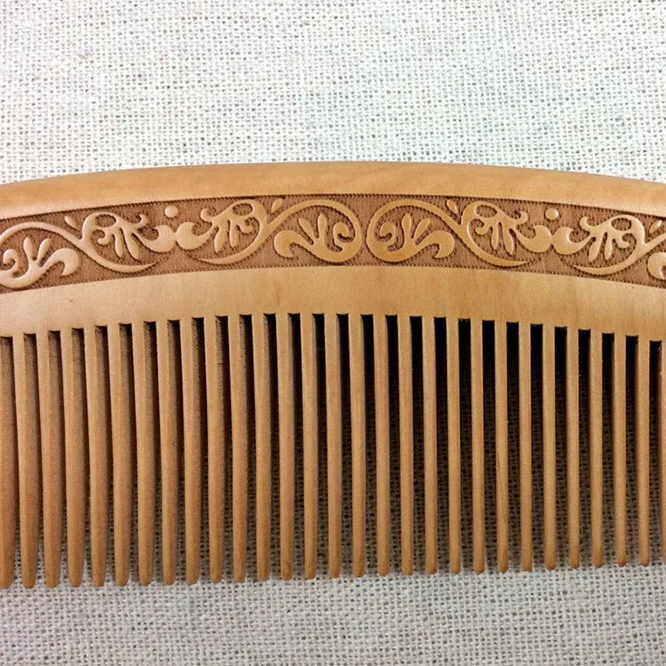 Pente de Madeira Anti-estático para Massagem + Caixa de Presente, Cores da Caixa de Presente Aleatórias, 3