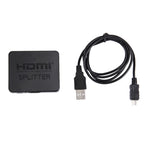 Divisor HDMI 4K Full HD 1080p, comutador HDMI 1x2, amplificador de saída, ecrã duplo para HDTV, DVD, PS3, Xbox, HDMI 4K (preto), HDMI 4K (branco)
