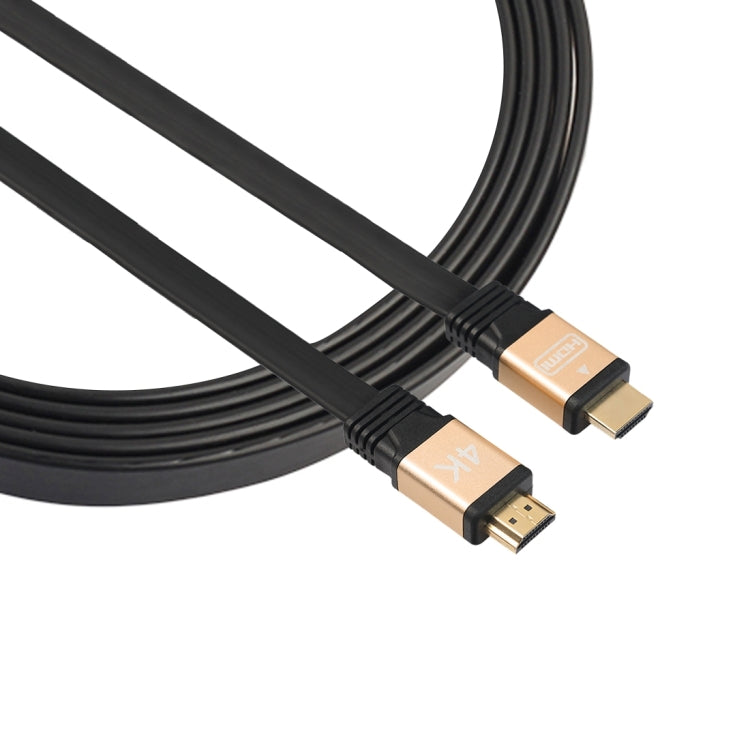 Cabo HDMI 2.0 (4K) 30AWG de alta velocidade 18Gbps com conectores banhados a ouro, HDMI macho para HDMI macho, cabo plano, comprimento: 1m