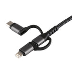 Cabo 3 em 1 Micro USB + USB-C / Tipo-C + 8 Pinos para HDMI HDTV