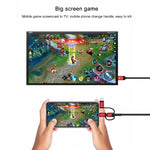 Cabo 3 em 1 Micro USB + USB-C / Tipo-C + 8 Pinos para HDMI HDTV