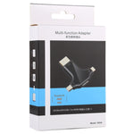Adaptador 3 em 1 D63A DisplayPort + Mini DP + USB-C / Tipo-C macho para HDMI fêmea, D63A