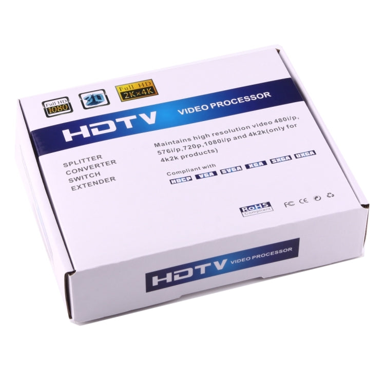 Adaptador Conversor de Vídeo HDMI para YPbPr 1080P HD e Áudio R/L, HDMI para YPbPr+R/L