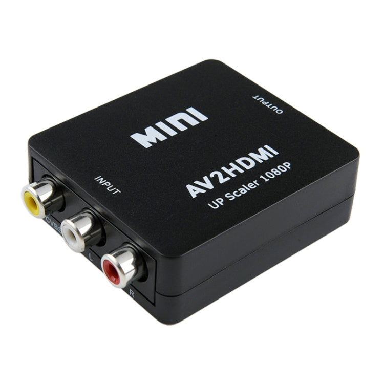 Conversor Adaptador Mini AV CVBS/L+R para HDMI HOWEI HW-2105, Suporta Escalador 1080P, HW-2105 AV para HDMI
