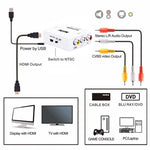 Conversor Adaptador Mini AV CVBS/L+R para HDMI HOWEI HW-2105, Suporta Escalador 1080P, HW-2105 AV para HDMI