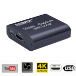 Captura de Vídeo HDMI 4K HD USB 2.0 com Loop