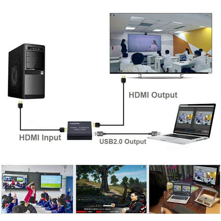 Captura de Vídeo HDMI 4K HD USB 2.0 com Loop