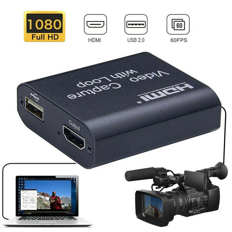 Captura de Vídeo HDMI 4K HD USB 2.0 com Loop