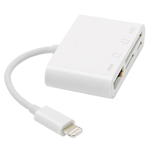 Adaptador Conversor Multifuncional NK-103C 4 em 1 8 Pinos para HDMI para Telemóvel, NK-103C