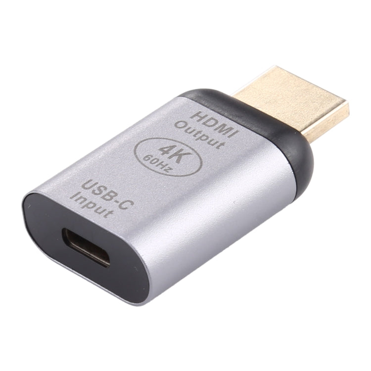 Adaptador de Alumínio Tipo-C / USB-C Fêmea para HDMI Macho, Tipo-C Fêmea para HDMI Macho