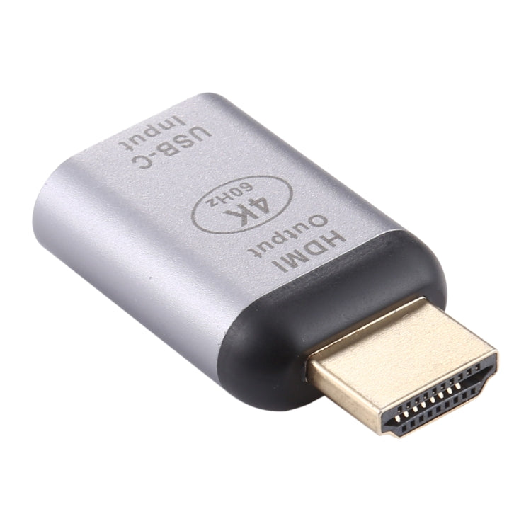 Adaptador de Alumínio Tipo-C / USB-C Fêmea para HDMI Macho, Tipo-C Fêmea para HDMI Macho