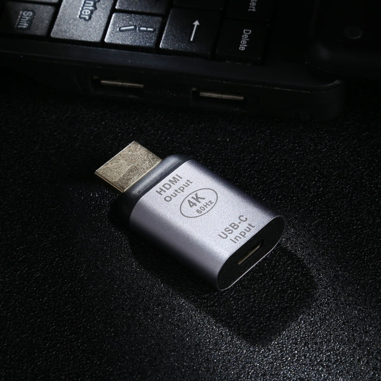 Adaptador de Alumínio Tipo-C / USB-C Fêmea para HDMI Macho, Tipo-C Fêmea para HDMI Macho