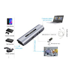 Z35 Placa de Captura de Vídeo e Áudio HD HDMI Fêmea + Microfone para HDMI Fêmea + Áudio + USB com Loop, Z35