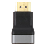 Adaptador HDMI Fêmea para HDMI Macho com Cabeça Dourada, HDMI Fêmea para HDMI Macho