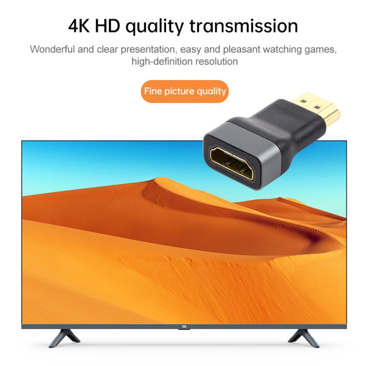 Adaptador HDMI Fêmea para HDMI Macho com Cabeça Dourada, HDMI Fêmea para HDMI Macho