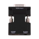 Conversor HDMI Fêmea para VGA Macho com Saída de Áudio para Projetor, Monitor, Televisores, HDMI para VGA+Áudio