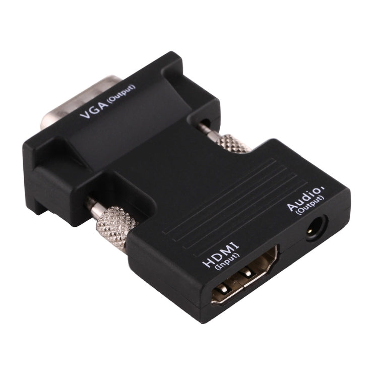 Conversor HDMI Fêmea para VGA Macho com Saída de Áudio para Projetor, Monitor, Televisores, HDMI para VGA+Áudio