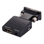 Conversor Adaptador de Saída de Vídeo e Áudio VGA para HDMI 1080P HD para Monitor HDTV e Projetor, VGA para HDMI+Áudio