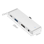 HW-TC29 HUB Adaptador Multifuncional 4 em 1 Tipo-C / USB-C para iPad Pro