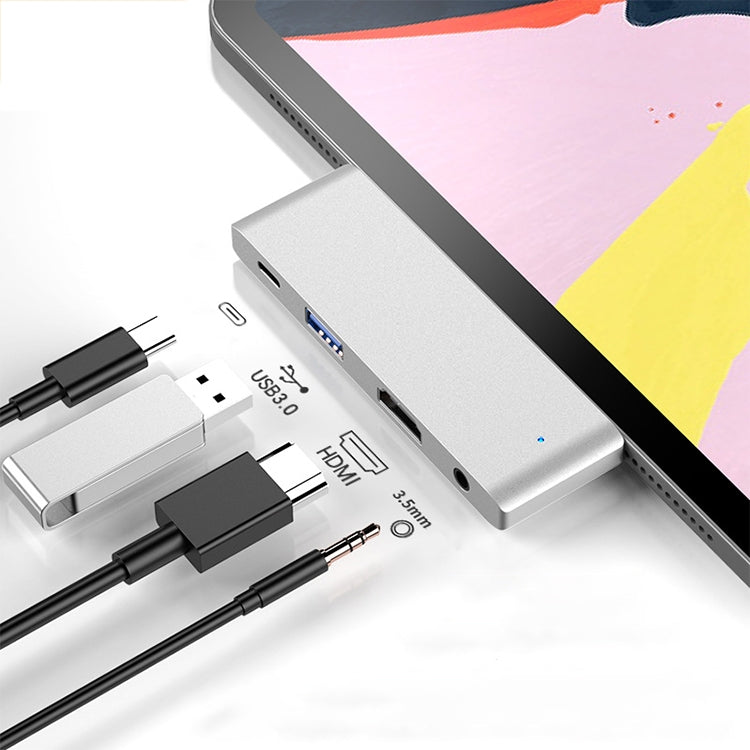 HW-TC29 HUB Adaptador Multifuncional 4 em 1 Tipo-C / USB-C para iPad Pro