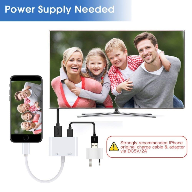 Adaptador Digital AV 8 Pinos para HDMI + Porta de Carregamento USB para Ecrã de TV HD 1080P, E-Gin-LTH-002