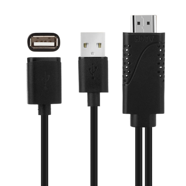 Cabo Adaptador USB Macho + USB 2.0 Fêmea para HDMI Telefone para HDTV