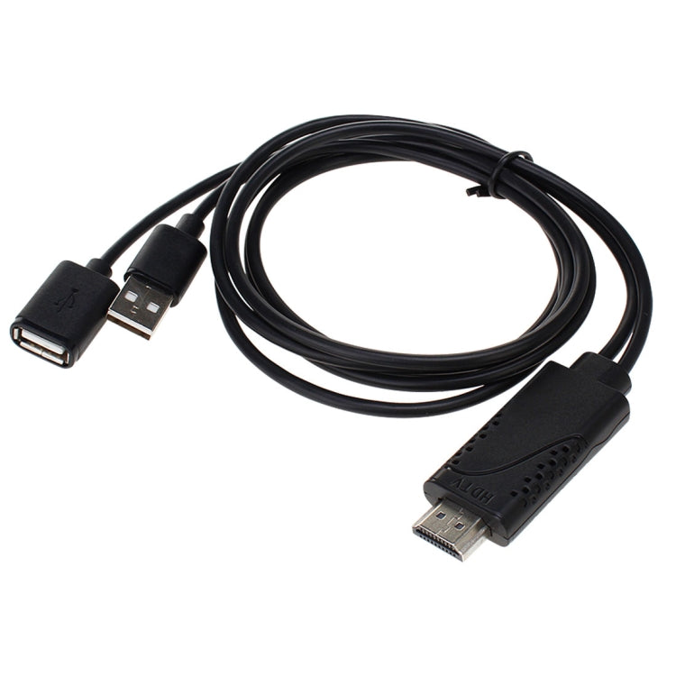 Cabo Adaptador USB Macho + USB 2.0 Fêmea para HDMI Telefone para HDTV