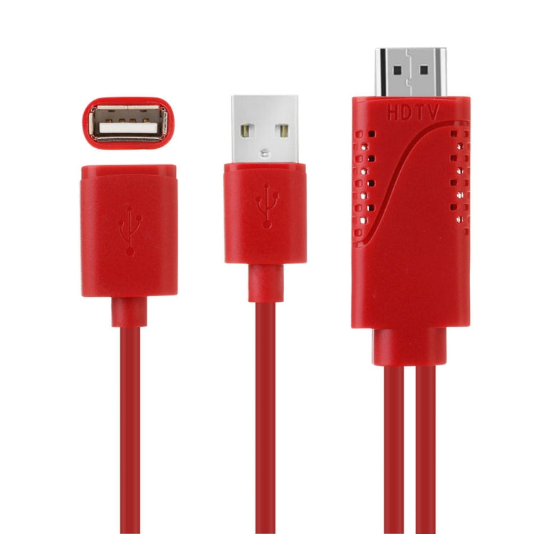 Cabo Adaptador USB Macho + USB 2.0 Fêmea para HDMI Telefone para HDTV