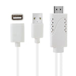 Cabo Adaptador USB Macho + USB 2.0 Fêmea para HDMI Telefone para HDTV