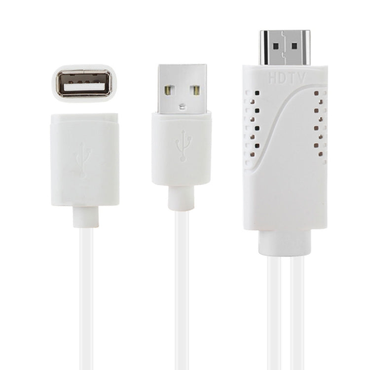 Cabo Adaptador USB Macho + USB 2.0 Fêmea para HDMI Telefone para HDTV