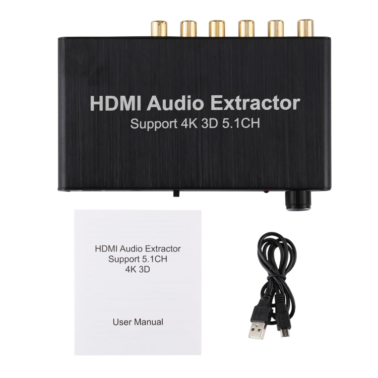 Decodificador Extrator de Áudio HDMI 4K 3D 5.1CH