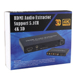 Decodificador Extrator de Áudio HDMI 4K 3D 5.1CH