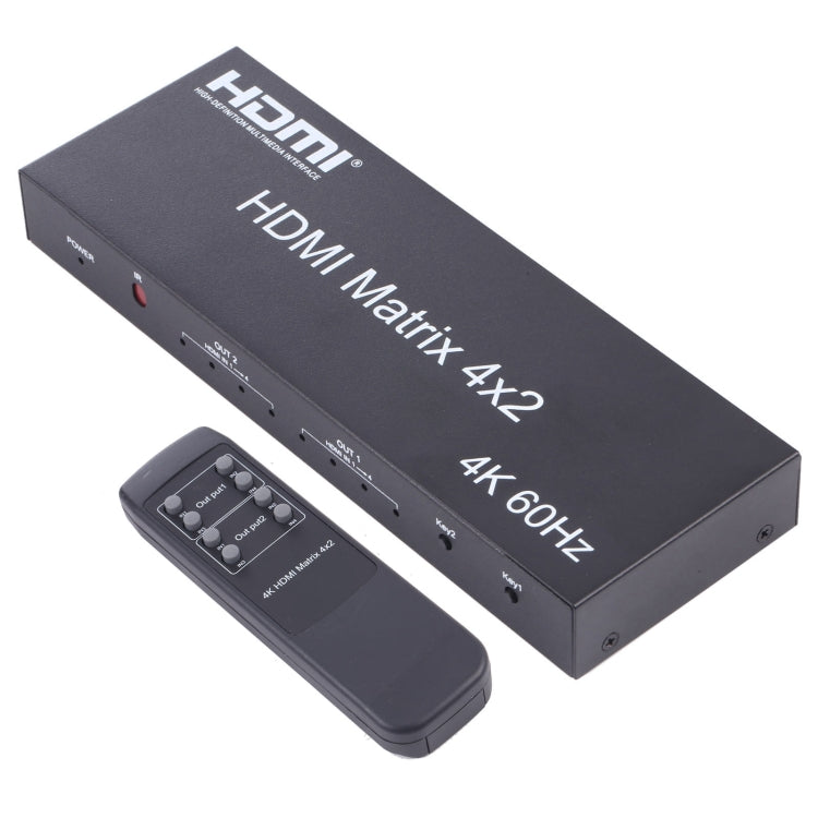 Comutador / Divisor Matriz HDMI 4x2 com Comando à Distância, Suporta ARC / MHL / 4Kx2K / 3D, 4 Portas de Entrada HDMI, 2 Portas de Saída HDMI
