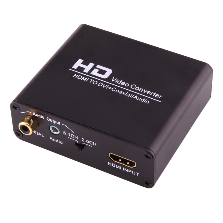 Conversor de Vídeo NEWKENG X5 HDMI para DVI com Saída de Áudio 3.5mm Coaxial, Plugue EU, X5 HDMI para DVI com Áudio
