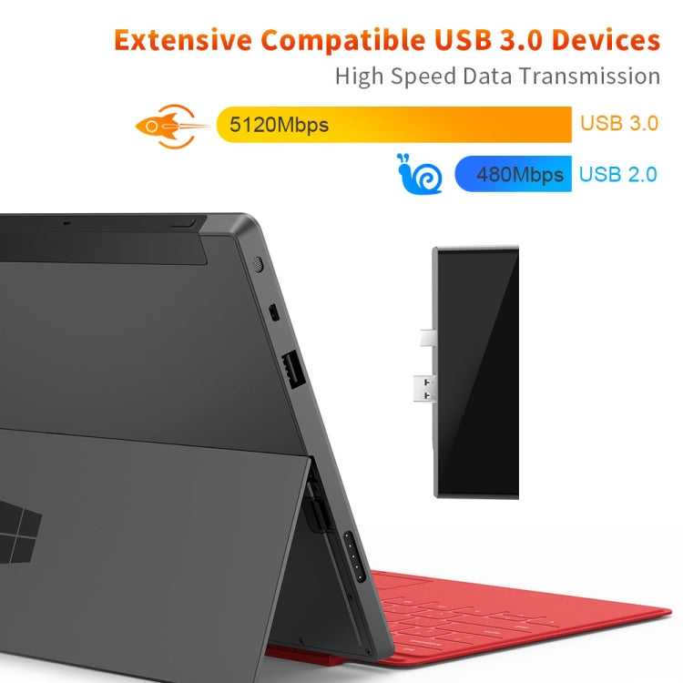 ROCKETEK SK-S5H HUB Leitor de Cartão de Memória 3 x USB 3.0 + HDMI + SD / TF, Adaptador HDMI 4K, SK-S5H