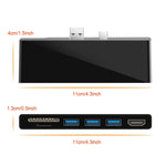 ROCKETEK SK-S5H HUB Leitor de Cartão de Memória 3 x USB 3.0 + HDMI + SD / TF, Adaptador HDMI 4K, SK-S5H