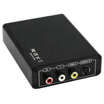 Conversor HDMI para Composto / AV S-Video Adaptador de Vídeo RCA CVBS/L/R, Plugue EU, HDMI para AV + S-Video