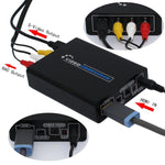 Conversor HDMI para Composto / AV S-Video Adaptador de Vídeo RCA CVBS/L/R, Plugue EU, HDMI para AV + S-Video