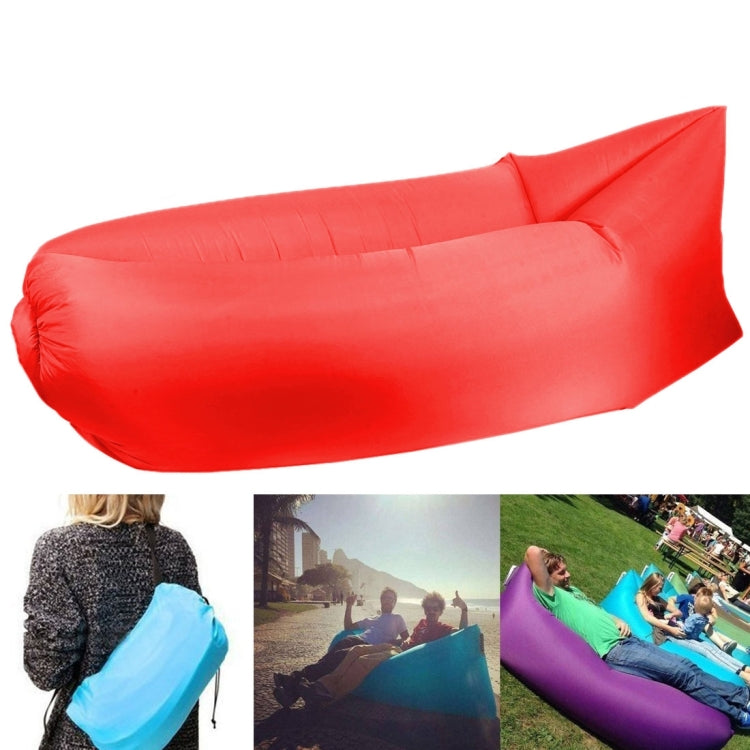 Sofá Inflável com Bolsa de Ar de Compressão em Tecido de Poliéster para Praia / Viagens / Hotelaria / Pesca, Tamanho: 185cm x 75cm x 50cm, Qualidade Normal