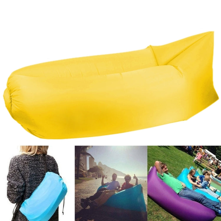 Sofá Inflável com Bolsa de Ar de Compressão em Tecido de Poliéster para Praia / Viagens / Hotelaria / Pesca, Tamanho: 185cm x 75cm x 50cm, Qualidade Normal
