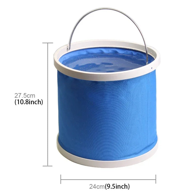 Balde de Água Dobrável e Escalável KANEED 11 Litros/2,9 Galões em Tecido Oxford para Camping/Lavagem de Carro/Pesca/Caminhadas/Praia, Entrega de Cor Aleatória, Balde de Água Dobrável e Escalável Conveniente