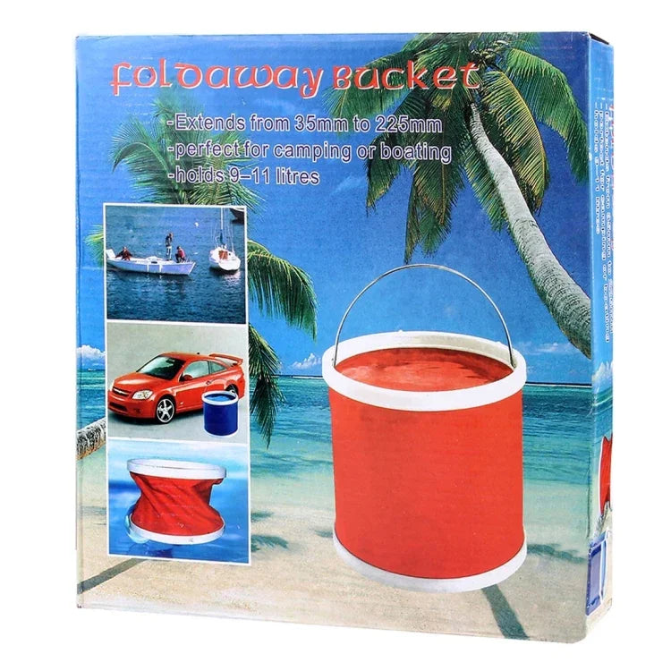 Balde de Água Dobrável e Escalável KANEED 11 Litros/2,9 Galões em Tecido Oxford para Camping/Lavagem de Carro/Pesca/Caminhadas/Praia, Entrega de Cor Aleatória, Balde de Água Dobrável e Escalável Conveniente