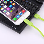 Cabo HAWEEL 1m 2 em 1 Micro USB & 8 Pinos para USB para Sincronização e Carregamento, Cabo 2 em 1 com dois conectores