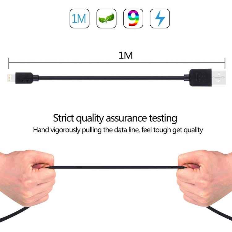 Cabo HAWEEL 1m de Alta Velocidade 35 Núcleos 8 Pinos para USB para Sincronização e Carregamento para iPhone, iPad, 8 Pinos 1m, Cabo 8 pinos 1m