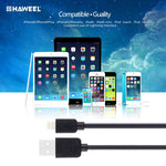 Cabo HAWEEL 1m de Alta Velocidade 35 Núcleos 8 Pinos para USB para Sincronização e Carregamento para iPhone, iPad, 8 Pinos 1m, Cabo 8 pinos 1m
