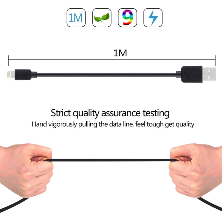 Kit com 5 Cabos HAWEEL 1m de Alta Velocidade 8 Pinos para USB para Sincronização e Carregamento para iPhone, iPad, 5 unidades