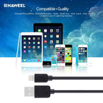 Kit com 5 Cabos HAWEEL 1m de Alta Velocidade 8 Pinos para USB para Sincronização e Carregamento para iPhone, iPad, 5 unidades